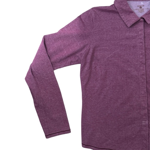 PATAGONIA - Women’s Organic Cotton Henley Long Sleeve Shirt - Purple - Large - Picture 8 of 10